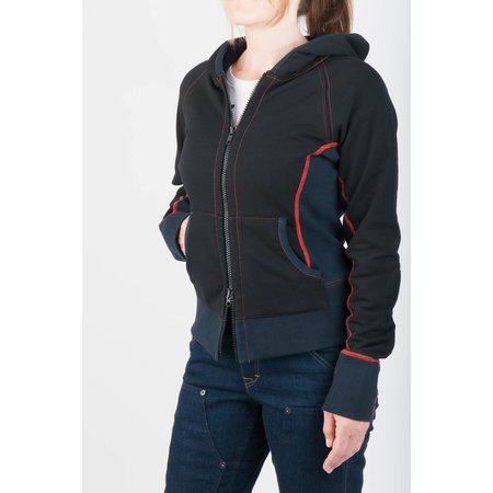 Dovetail Workwear Rugged Zip Up Double Layer Hoody - Black M DWF18ZH1-001-M